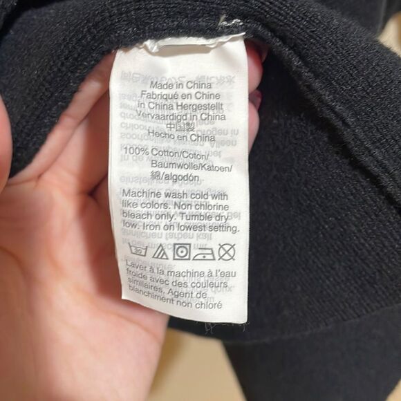 J. Crew Vanessa Sweater Jacket Black Cardigan Open Front Pockets Small AC819 - Picture 7 of 11